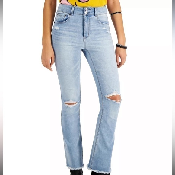 VANILLA STAR Juniors' Ripped High-Rise Jeans pants  size 7 - Picture 2 of 14